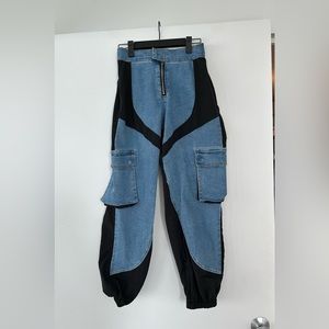 Denim cargo pants
